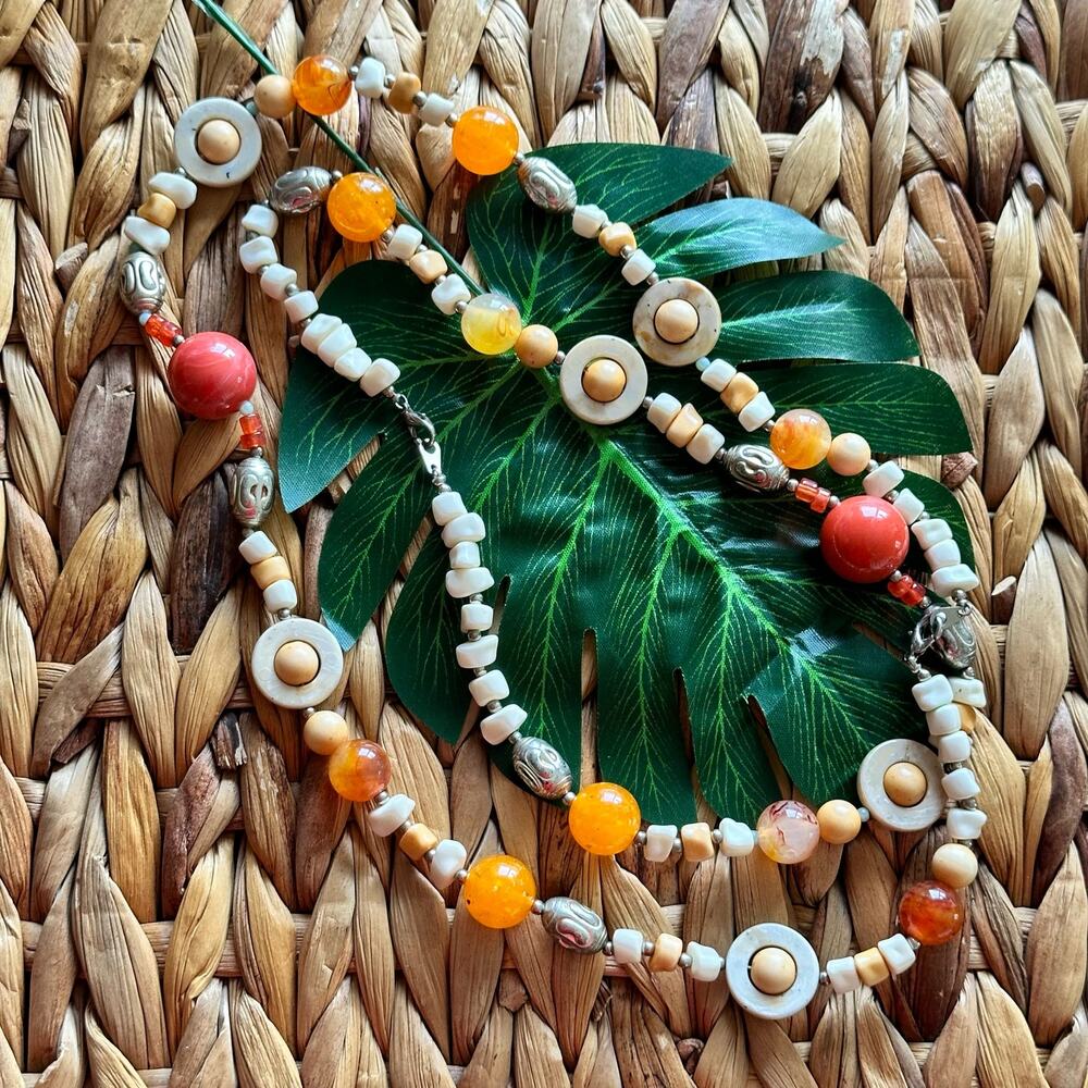 BOGO FREE VINTAGE BEADED NECKLACE LOT BUNDLE BOHO FESTIVAL